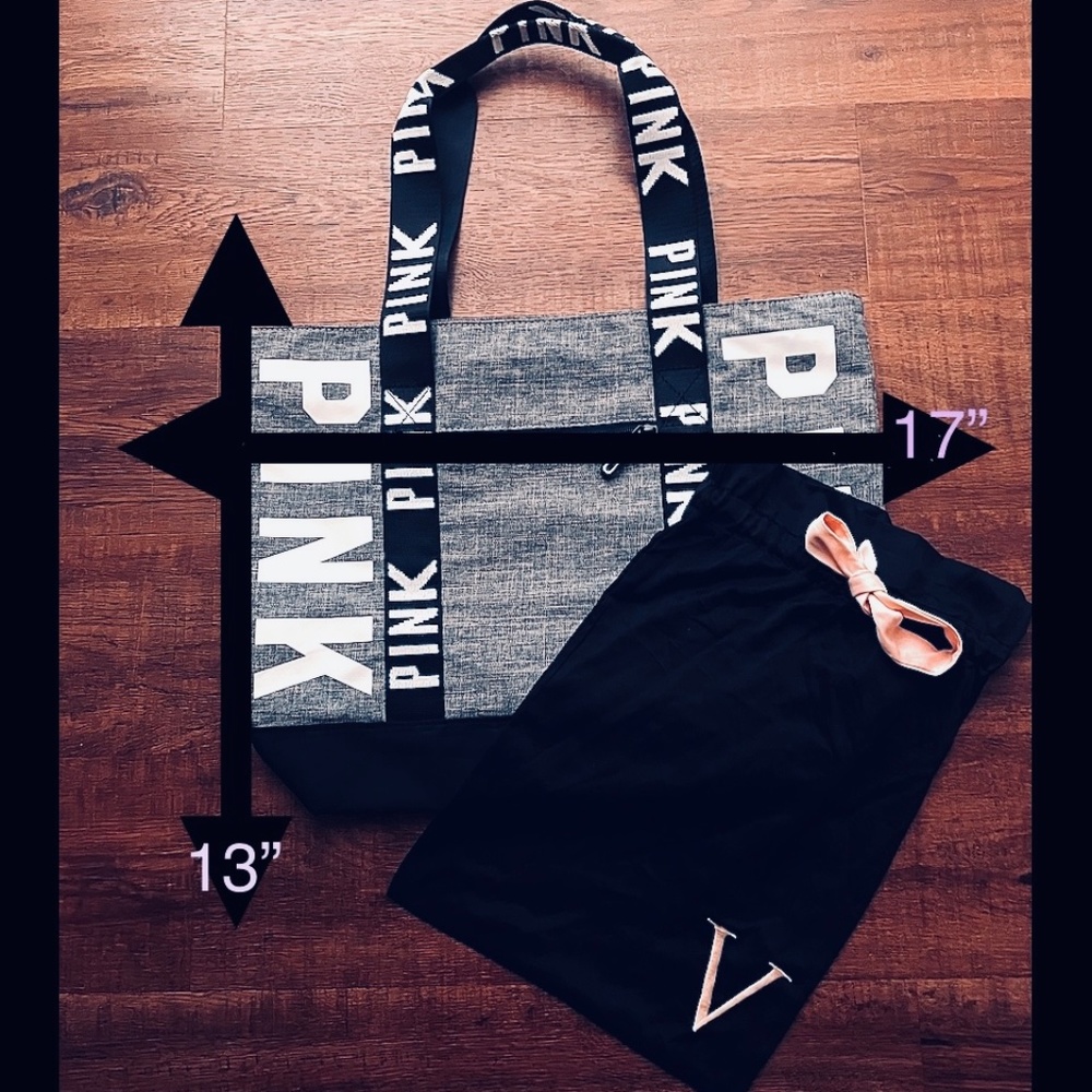 Victoria secret tote with extra silk garnet bag